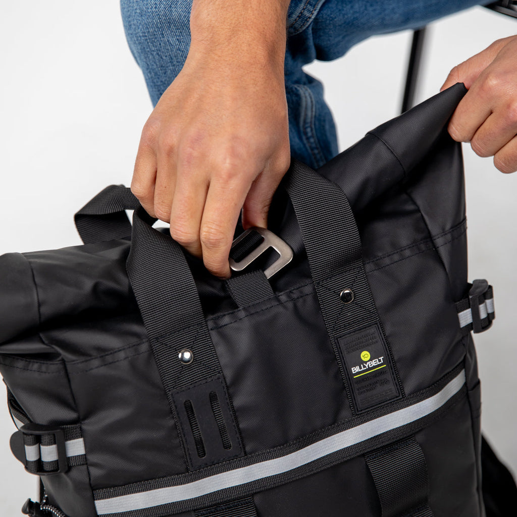 Waterproof Roll-Top Backpack - Black