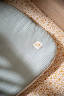 Gigoteuse Bébé Hiver En Double Gaze De Coton Et Son Doudou Mouchoir - Vert