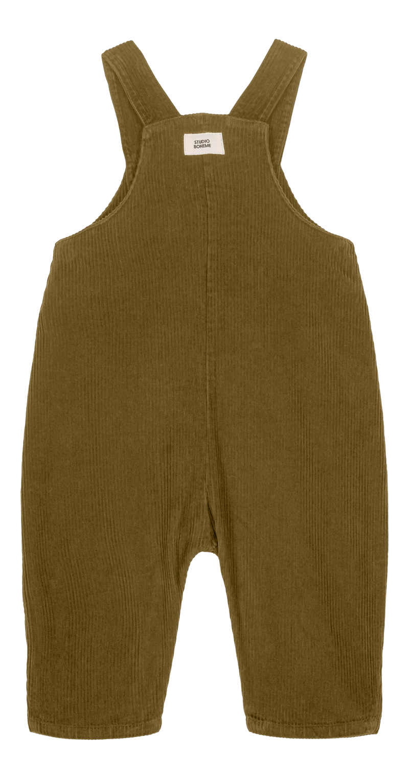 Salopette Homer Corderoy Vert Nutria