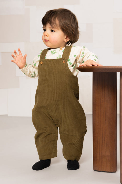 Salopette Homer Corderoy Vert Nutria