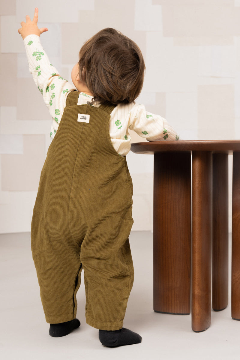 Salopette Homer Corderoy Vert Nutria