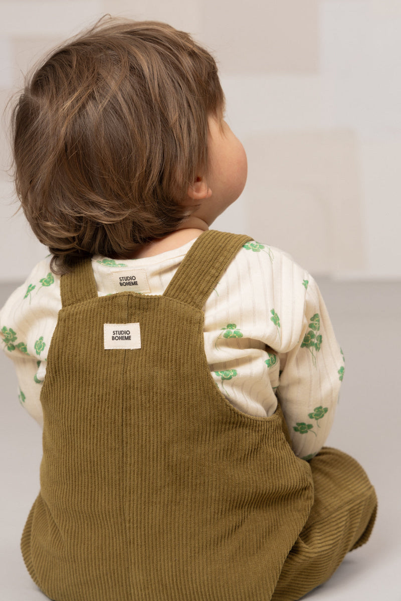 Salopette Homer Corderoy Vert Nutria