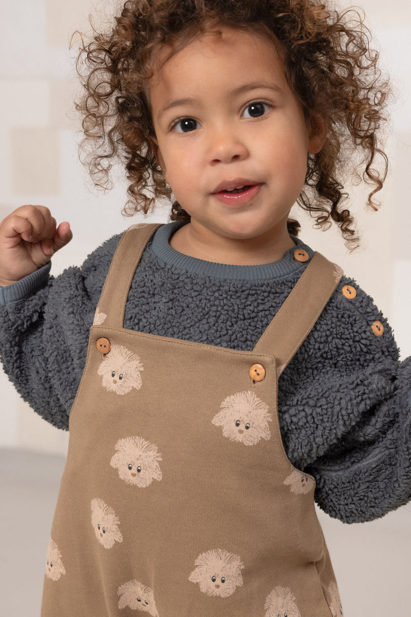 Salopette Homer Molleton Mocha Chien