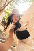 Sac Scarlett Raphia - Noir