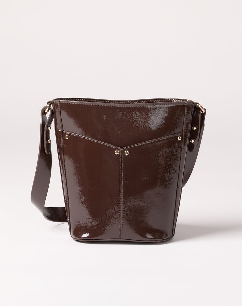 Sac À Main  Gabrielle Chocolat Vernis