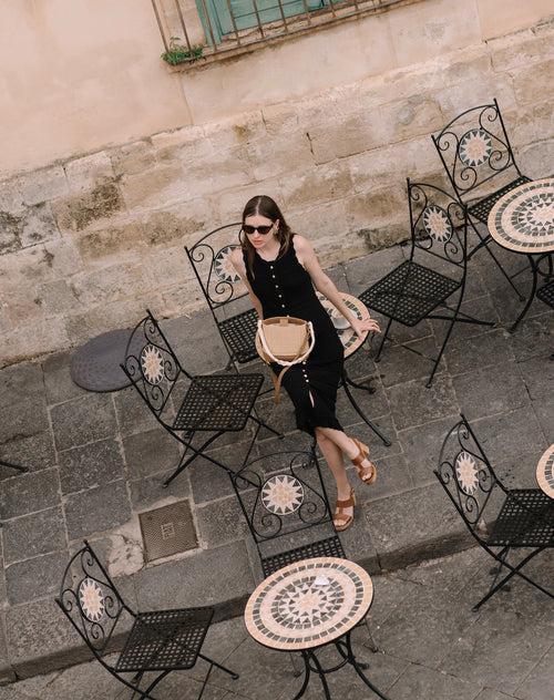 Sac Seau Small Marlon Ocre Raphia