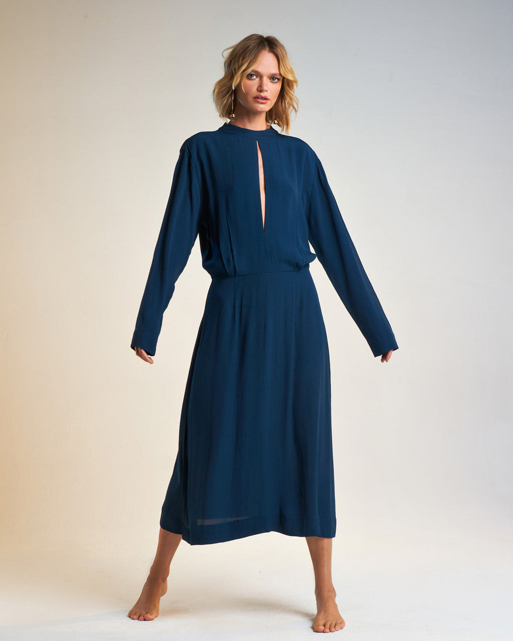 Robe Longue Sam - Bleu Gitane