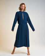 Robe Longue Sam - Bleu Gitane