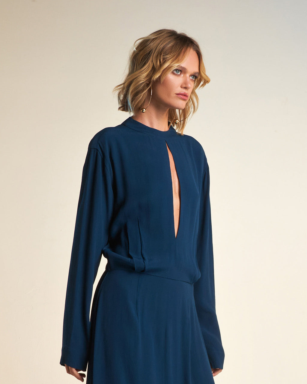Robe Longue Sam - Bleu Gitane