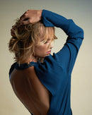 Robe Longue Sam - Bleu Gitane