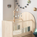 Mobile Musical Bébé En Bois Avec 4 Jouets