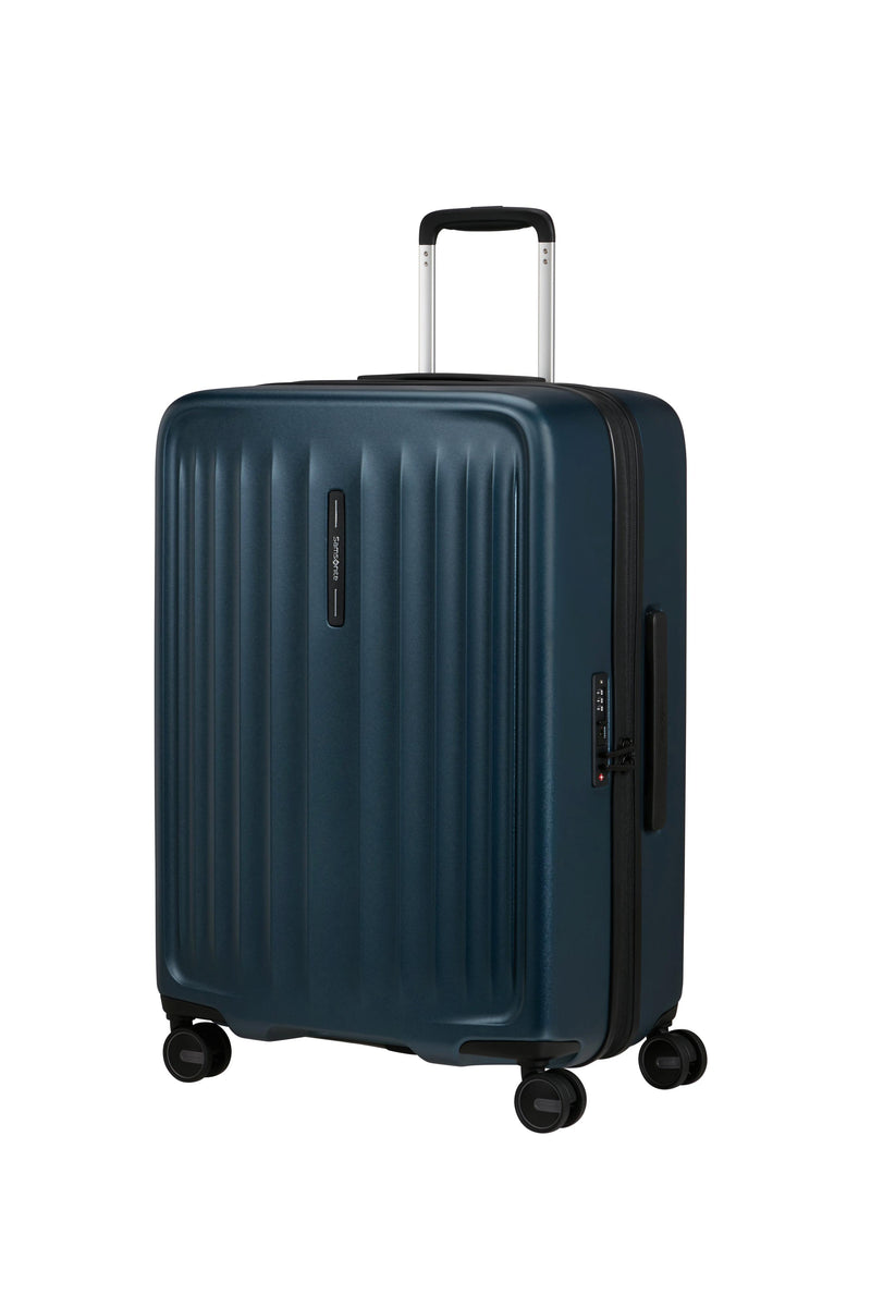 Fyrm Expandable 4-Wheel Suitcase for Medium-Length Trips - Steel Blue