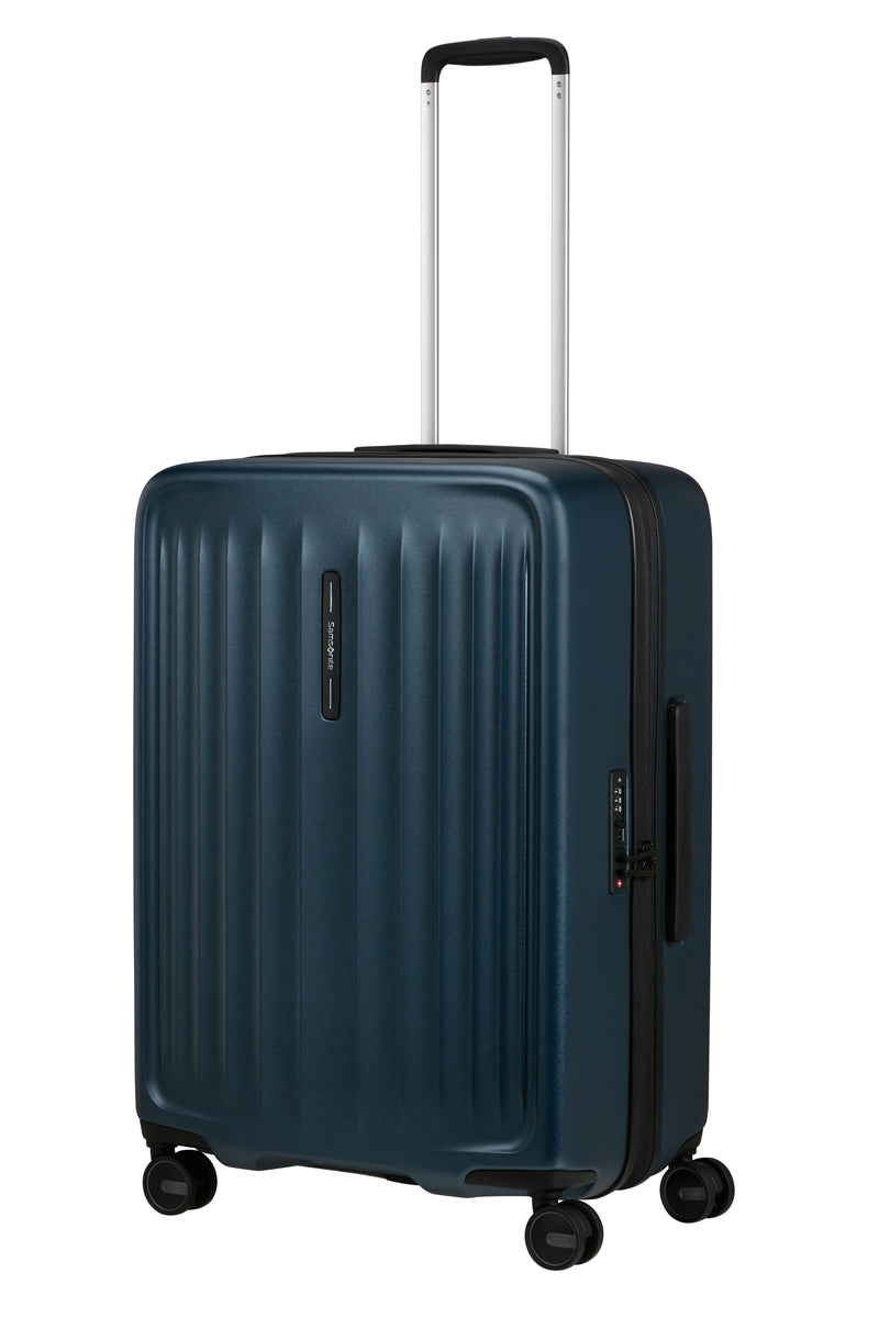 Fyrm Expandable 4-Wheel Suitcase for Medium-Length Trips - Steel Blue
