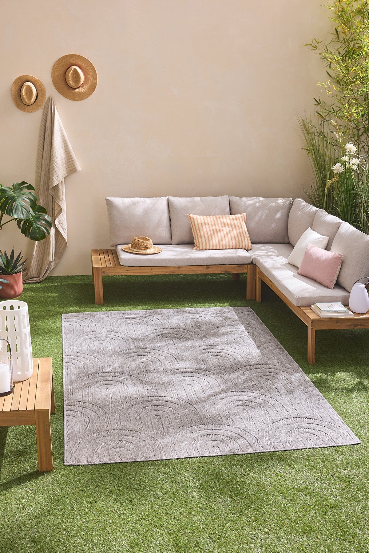 Alfombra interior y exterior SANTORINI 985 GRIS: SAN985GRI Alfombras Nazar