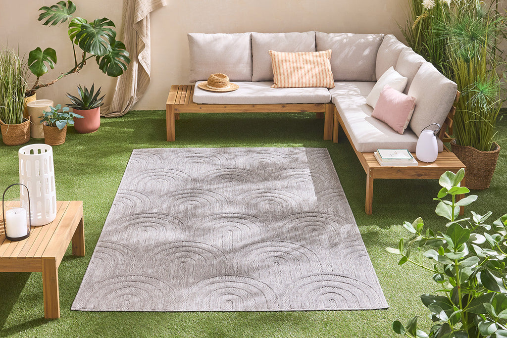 Alfombra interior y exterior SANTORINI 985 GRIS: SAN985GRI Alfombras Nazar