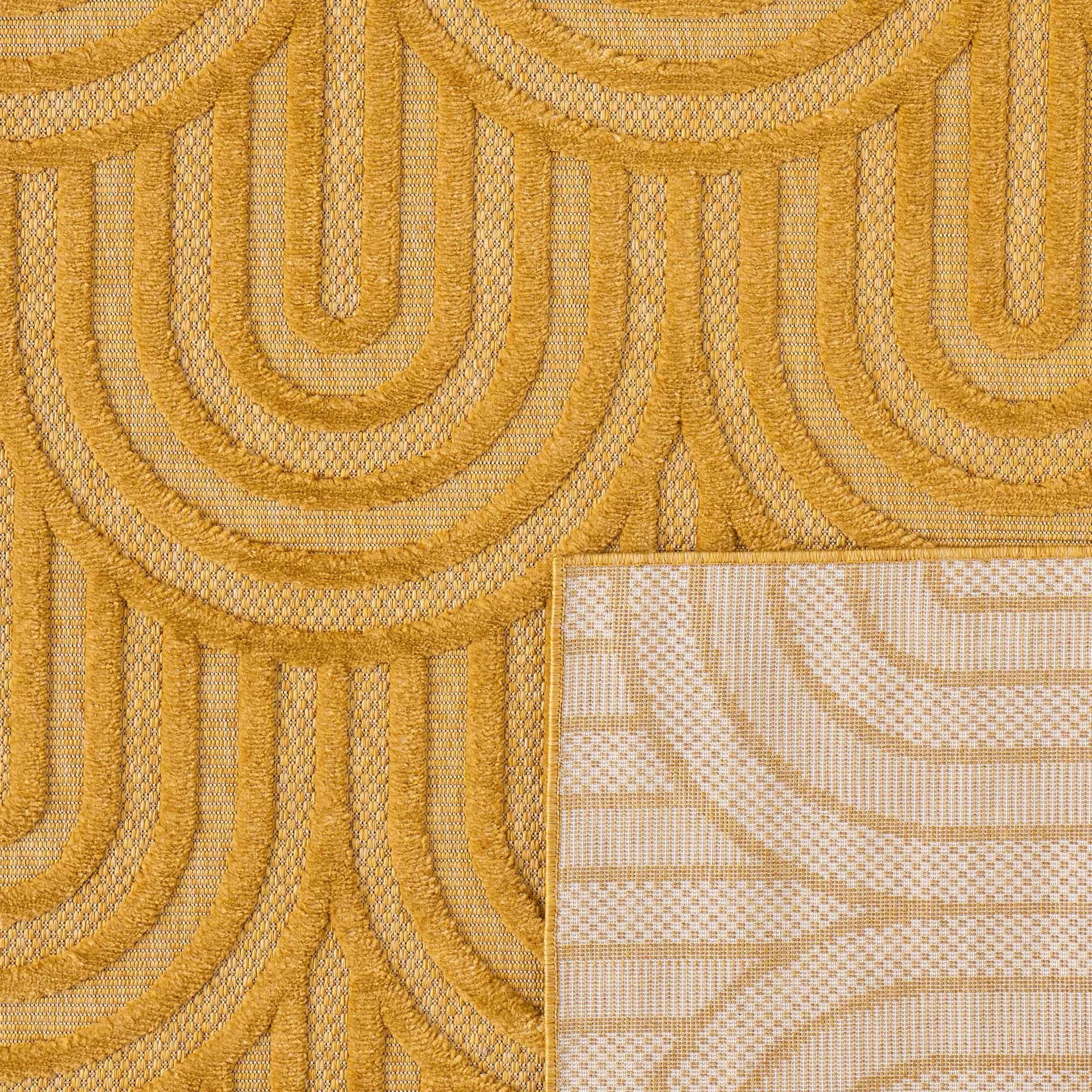 Santorini - Tapis D'Intérieur/Extérieur - Polypropylène - Jaune