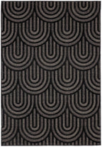 Alfombra Santorini 985 - Diseño Gráfico - Negro - Interior / Exterior
