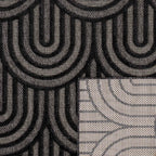 Alfombra Santorini 985 - Diseño Gráfico - Negro - Interior / Exterior