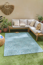 Alfombra interior y exterior SANTORINI 985 TURQUESA: SAN985TUR Alfombras Nazar