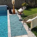 Alfombra interior y exterior SANTORINI 985 TURQUESA: SAN985TUR Alfombras Nazar