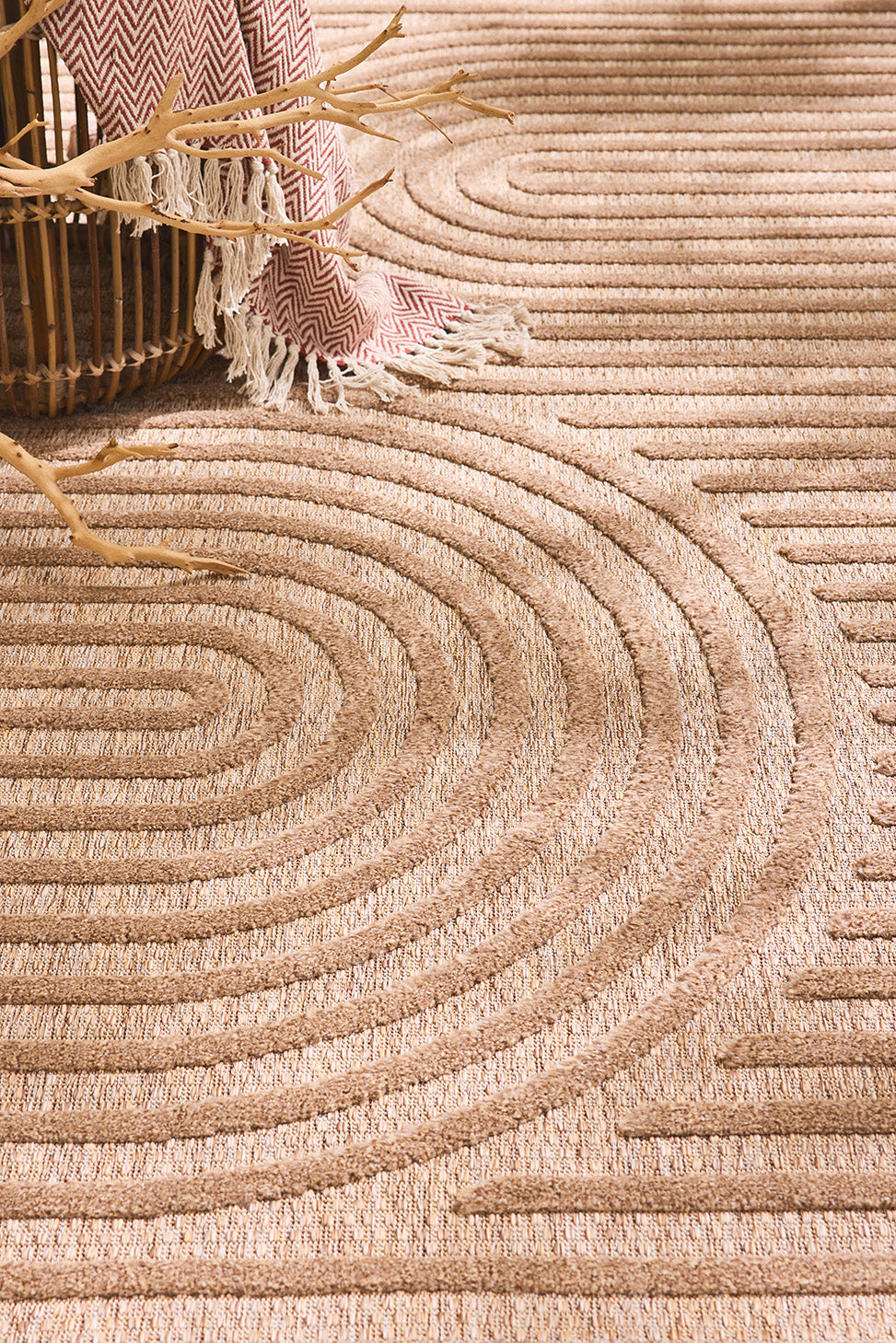 Alfombra interior y exterior SANTORINI 986 BEIGE: SAN986BEI Alfombras Nazar