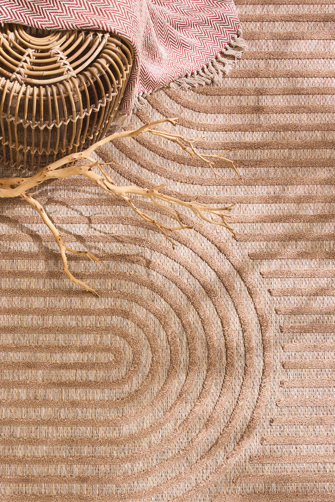 Alfombra interior y exterior SANTORINI 986 BEIGE: SAN986BEI Alfombras Nazar
