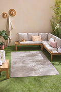Tapis d'intérieur et extérieur motifs arcs symétriques SANTORINI 986 GRIS : SAN986GRI Nazar rugs
