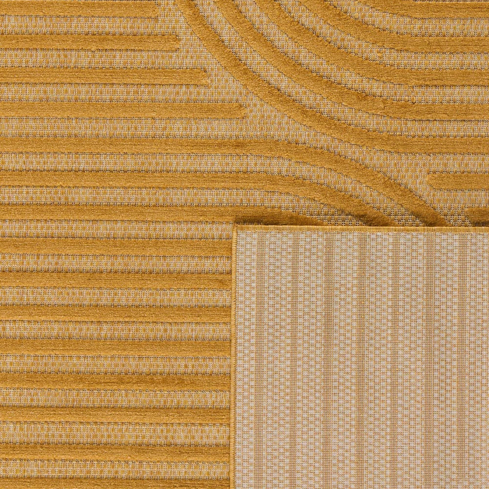 Alfombra Santorini 986 - Diseño Gráfico - Amarillo - Interior / Exterior
