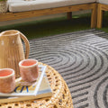 Alfombra Santorini 986 - Diseño Gráfico - Negro - Interior / Exterior