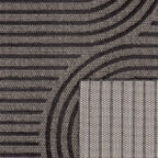 Alfombra Santorini 986 - Diseño Gráfico - Negro - Interior / Exterior