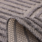 Alfombra Santorini 986 - Diseño Gráfico - Negro - Interior / Exterior