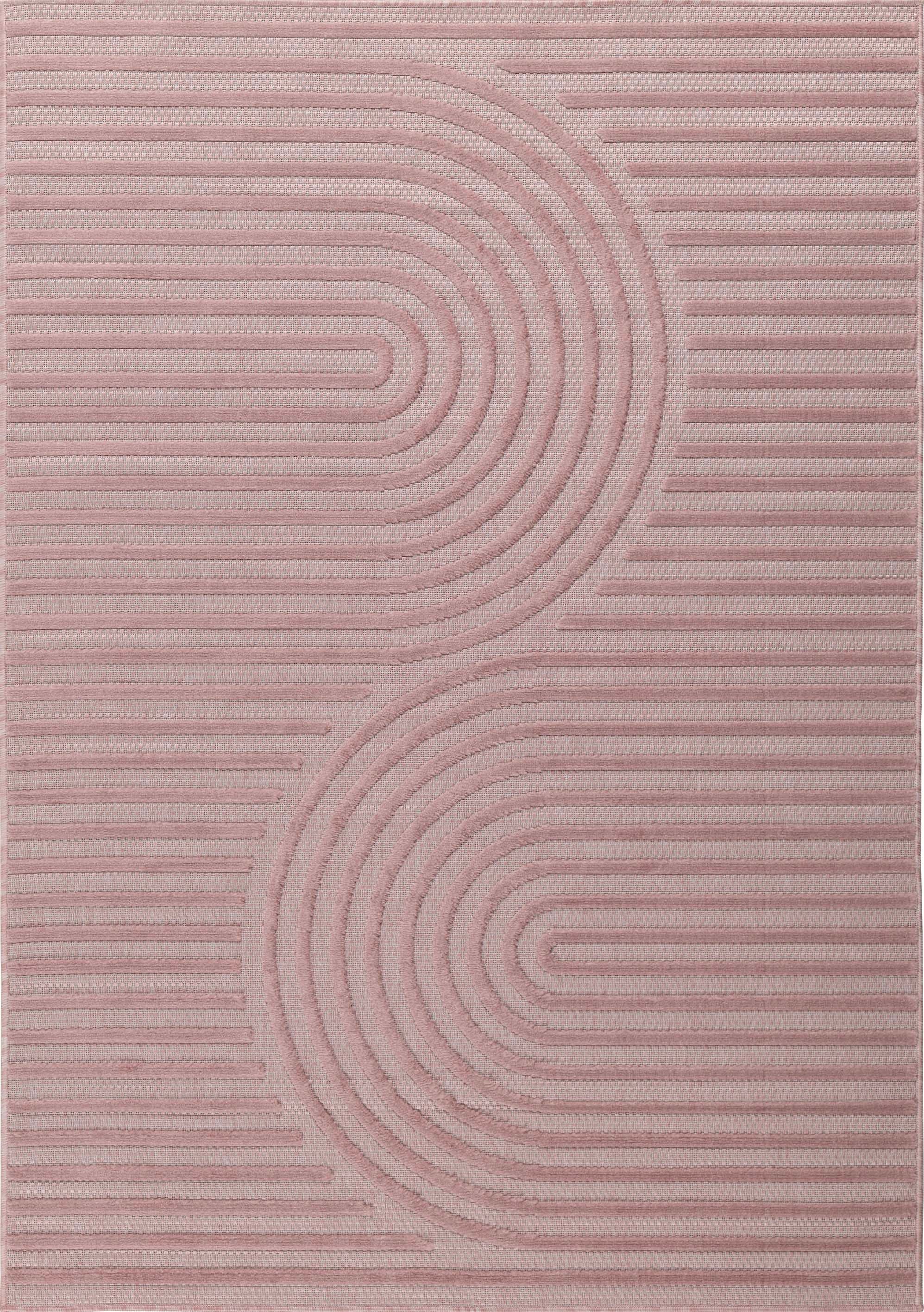 Alfombra Santorini 986 - Diseño Gráfico - Rosa - Interior / Exterior