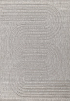 Tapis intérieur et extérieur motifs de vagues SANTORINI Gris : SAN987GRI Nazar rugs