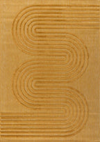 Alfombra Santorini 987 - Estampado gráfico - Amarillo - Interior / Exterior