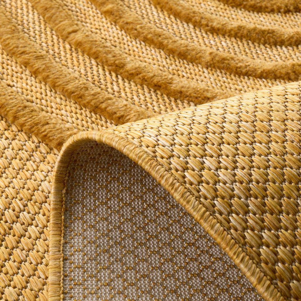 Alfombra Santorini 987 - Estampado gráfico - Amarillo - Interior / Exterior