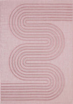 Alfombra Santorini 987 - Estampado gráfico - Rosa - Interior / Exterior