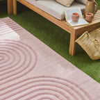 Alfombra Santorini 987 - Estampado gráfico - Rosa - Interior / Exterior