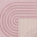 Alfombra Santorini 987 - Estampado gráfico - Rosa - Interior / Exterior