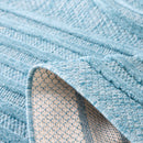 Tapis Santorini 987 - Motif Graphique - Turquoise - Intérieur / Extérieur