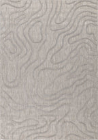Tapis d'intérieur et extérieur au motif abstrait Santorini Gris : SAN988GRI Nazar rugs