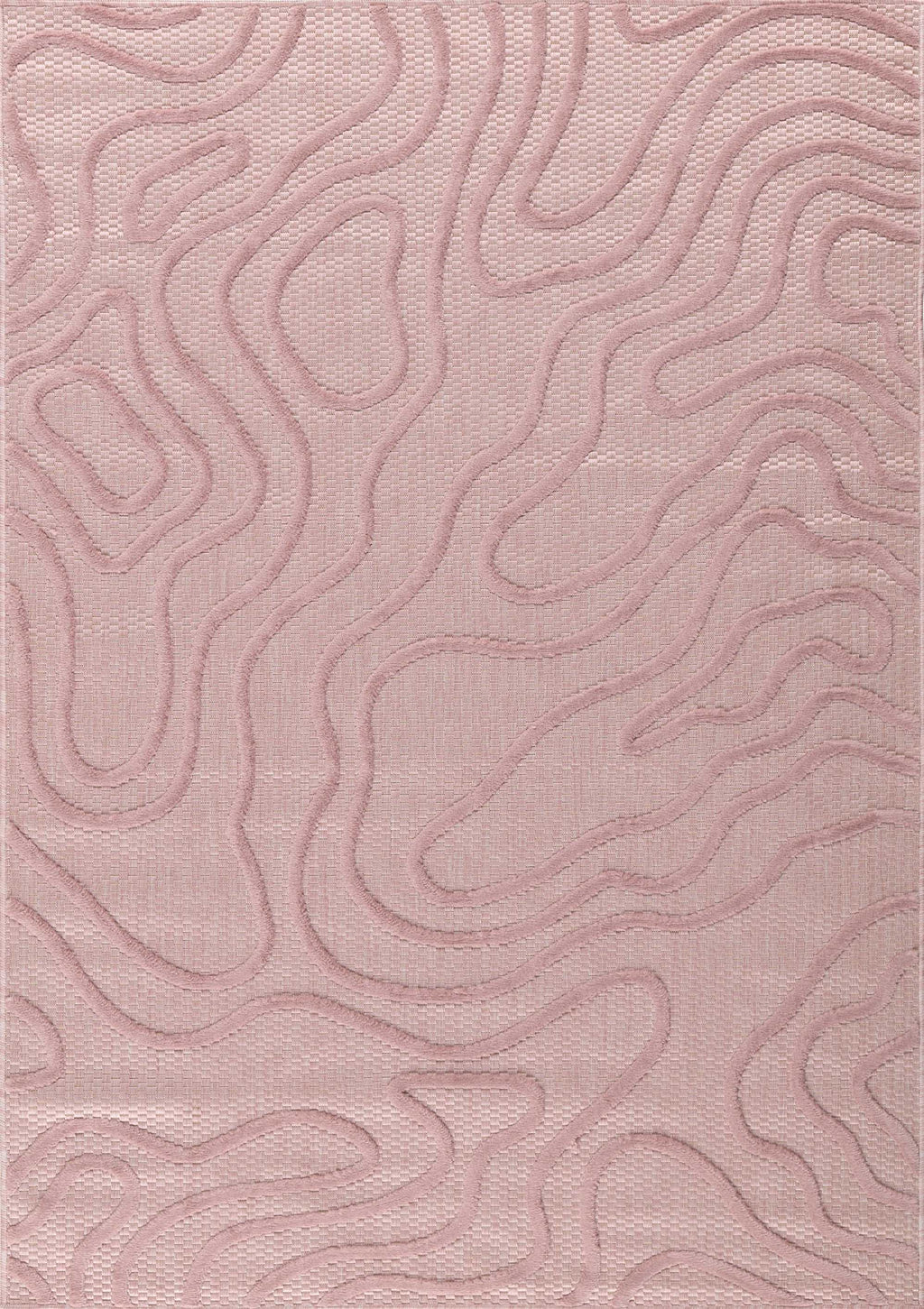 Indoor and outdoor rug with abstract Santorini Rose pattern: SAN988ROS Nazar rugs
