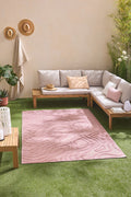 Indoor and outdoor rug with abstract Santorini Rose pattern: SAN988ROS Nazar rugs