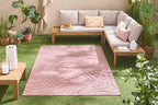 Indoor and outdoor rug with abstract Santorini Rose pattern: SAN988ROS Nazar rugs