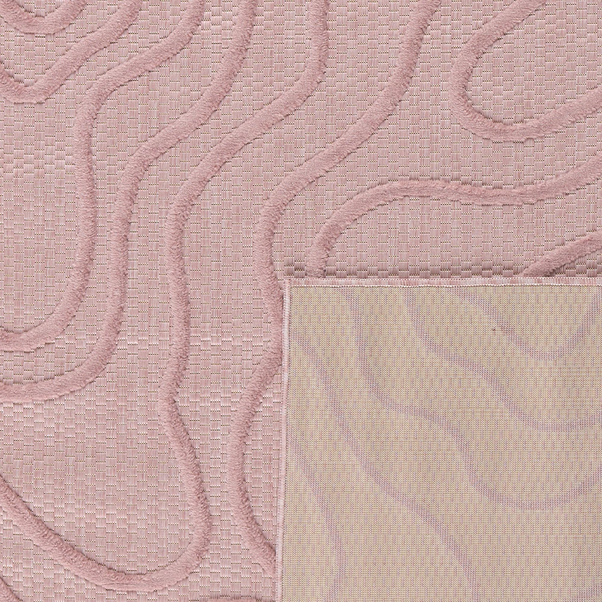 Indoor and outdoor rug with abstract Santorini Rose pattern: SAN988ROS Nazar rugs