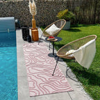 Indoor and outdoor rug with abstract Santorini Rose pattern: SAN988ROS Nazar rugs