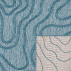 Alfombra Santorini 988 - Estampado gráfico - Turquesa - Interior / Exterior