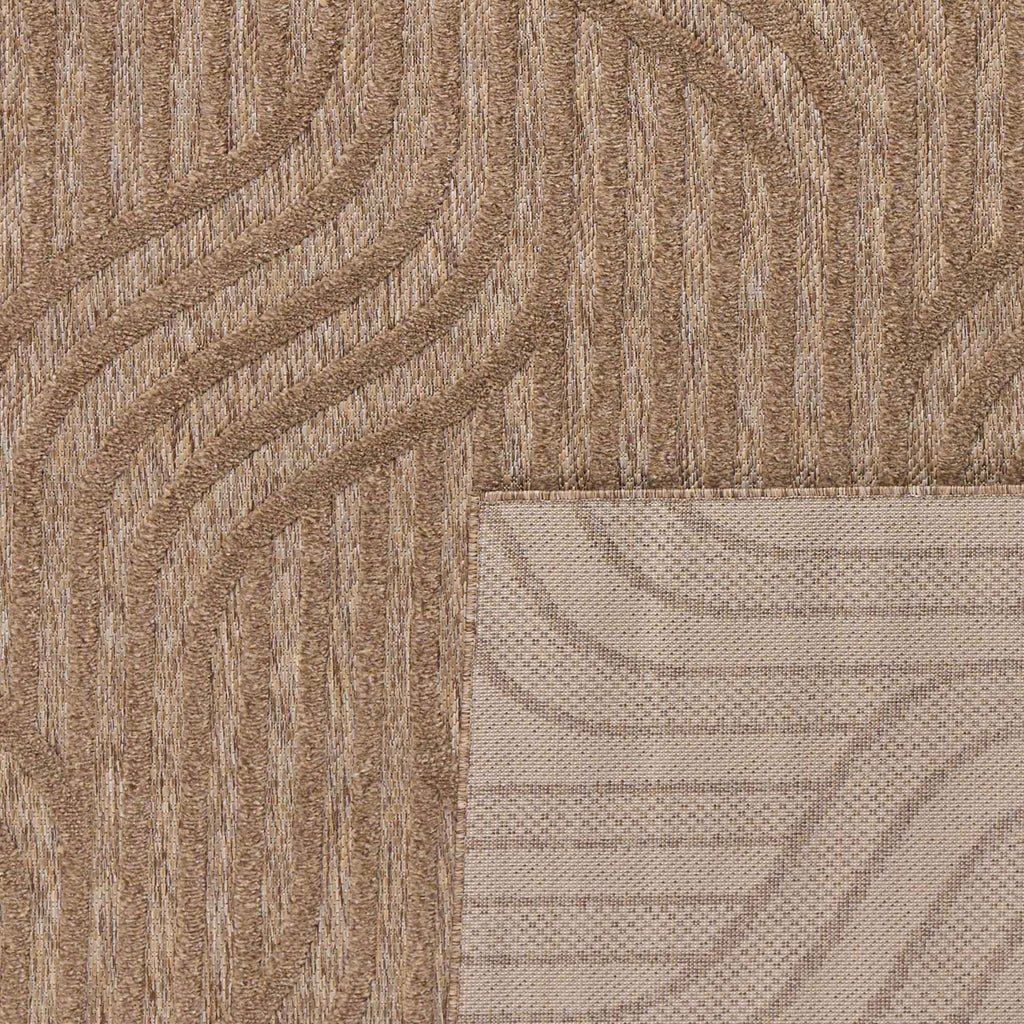 Alfombra Santorini 989 - Estampado gráfico - Beige - Interior / Exterior