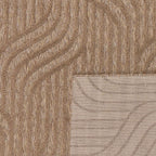 Alfombra Santorini 989 - Estampado gráfico - Beige - Interior / Exterior