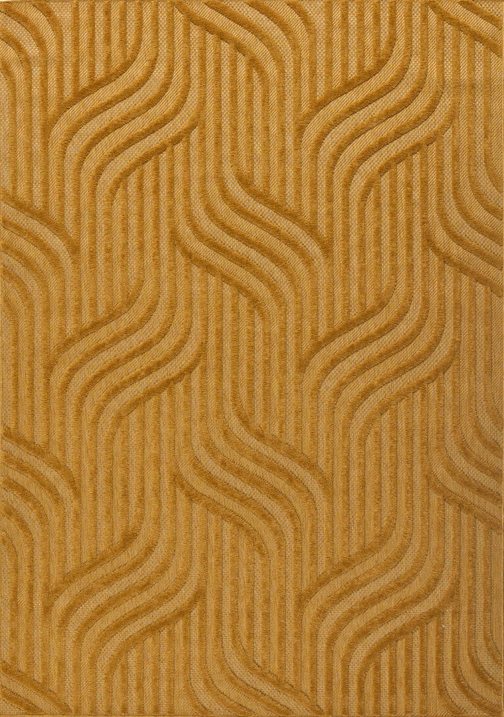 Santorini Yellow indoor and outdoor graphic pattern rug: SAN989JAU Nazar rugs