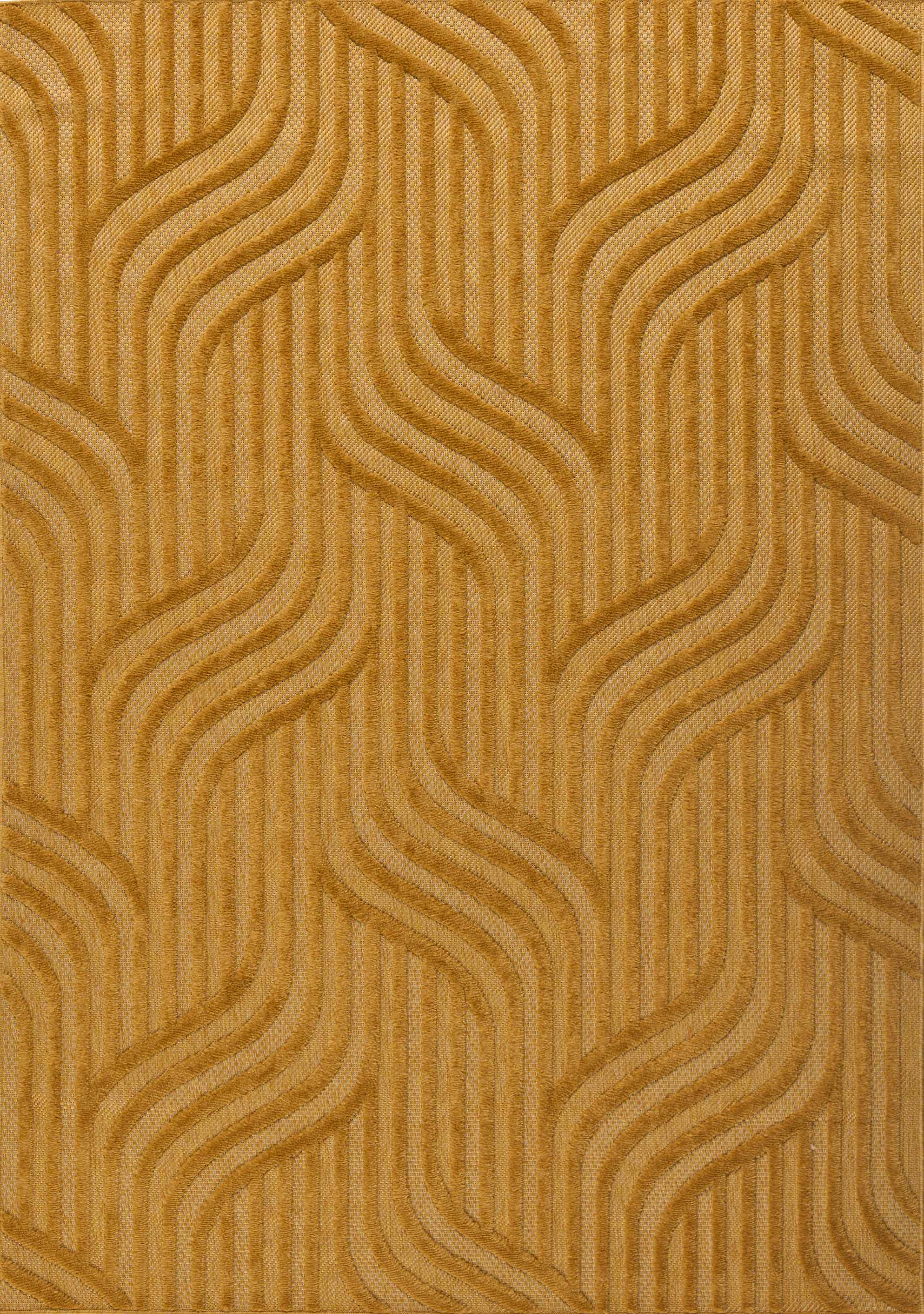Santorini Yellow indoor and outdoor graphic pattern rug: SAN989JAU Nazar rugs